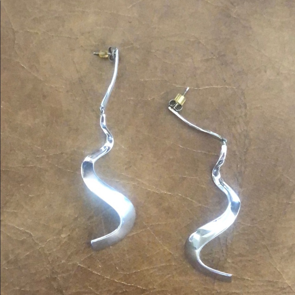 Sterling Silver Drop Earrings - Picture 1 of 3